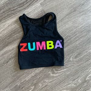 ZUMBA cropped mesh back tank